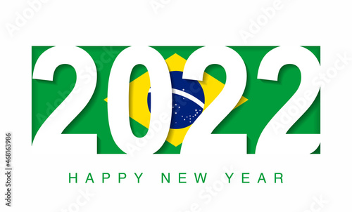 2022 happy new year in brazil flag, countries 2022 new year collection	
