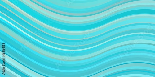 Light Blue  Green vector background with curves.