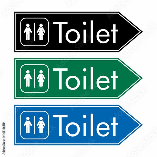 Toilet signage bundle vector graphics