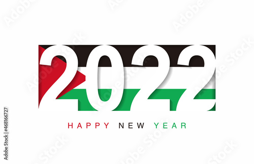 2022 happy new year in palestine flag, countries 2022 new year collection