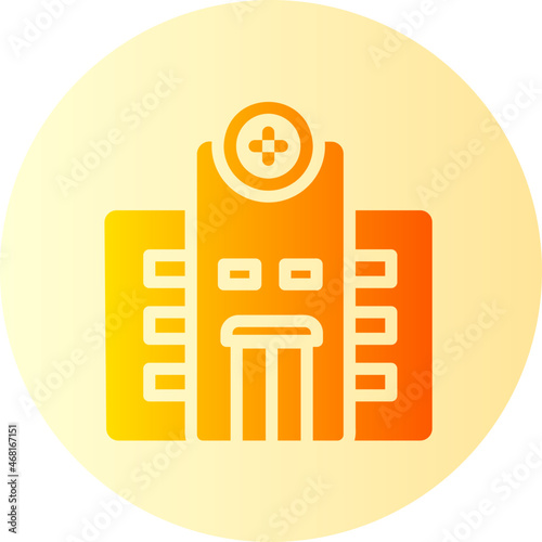 hospital gradient icon