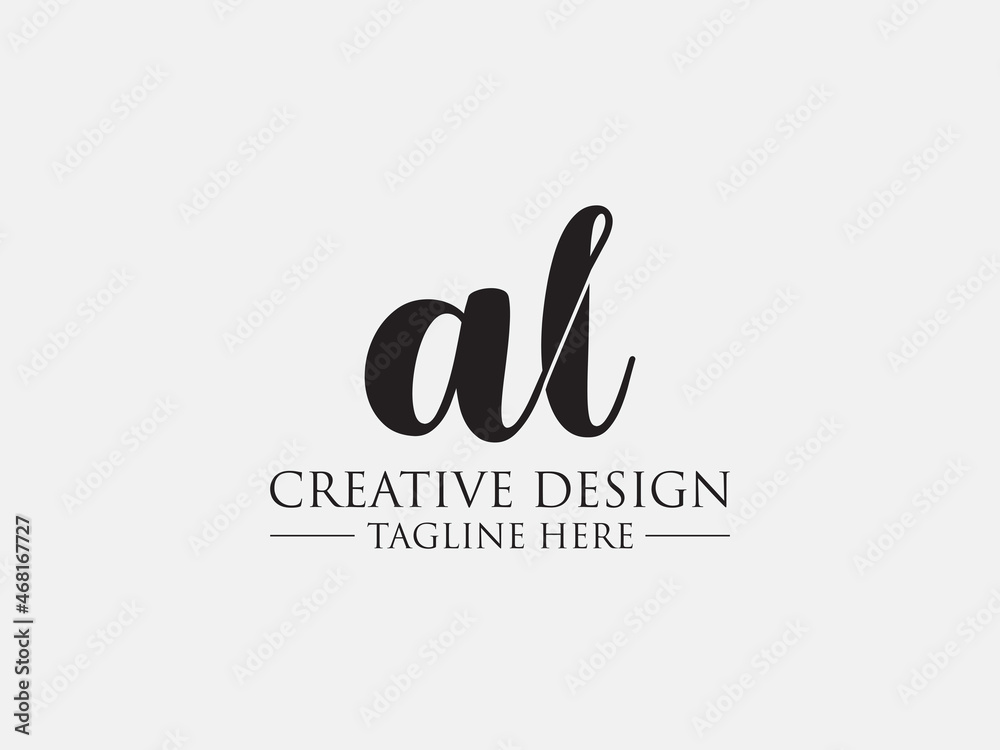 Initials cutting AT Logo Vector Template and luxury logo.