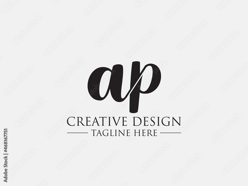 Initials cutting AP Logo Vector Template and luxury logo. Initials cutting AP Logo Vector Template and luxury logo.