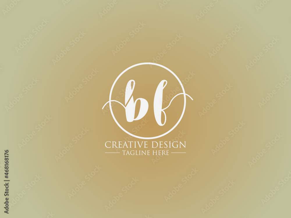  Initials BF Logo Vector Template and luxury monogram logo.