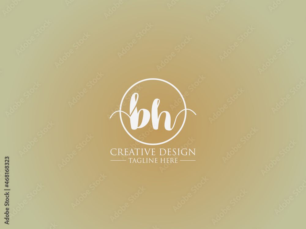 Initials BH Logo Vector Template and luxury monogram logo. Initials BH Logo Vector Template and luxury monogram logo.