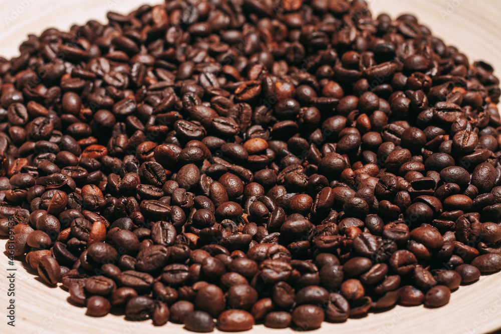 coffee beans freshly brewed beverage caffeine pattern
