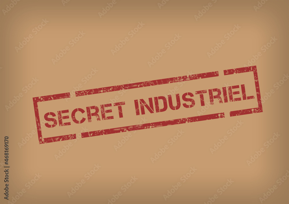 Cachet Secret Industriel rouge sur dossier Illustration Stock | Adobe Stock