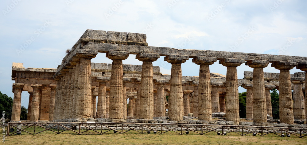 Temple of Neptune-Paestum, an ancient city of Magna Graecia called by the Greeks Poseidonia in honor of Poseidon, but very devoted to Athena and Hera. Under the Romans it takes the name of Paestum Temple of Neptune-Paestum, an ancient city of Magna Graecia called by the Greeks Poseidonia in honor of Poseidon, but very devoted to Athena and Hera. Under the Romans it takes the name of Paestum
