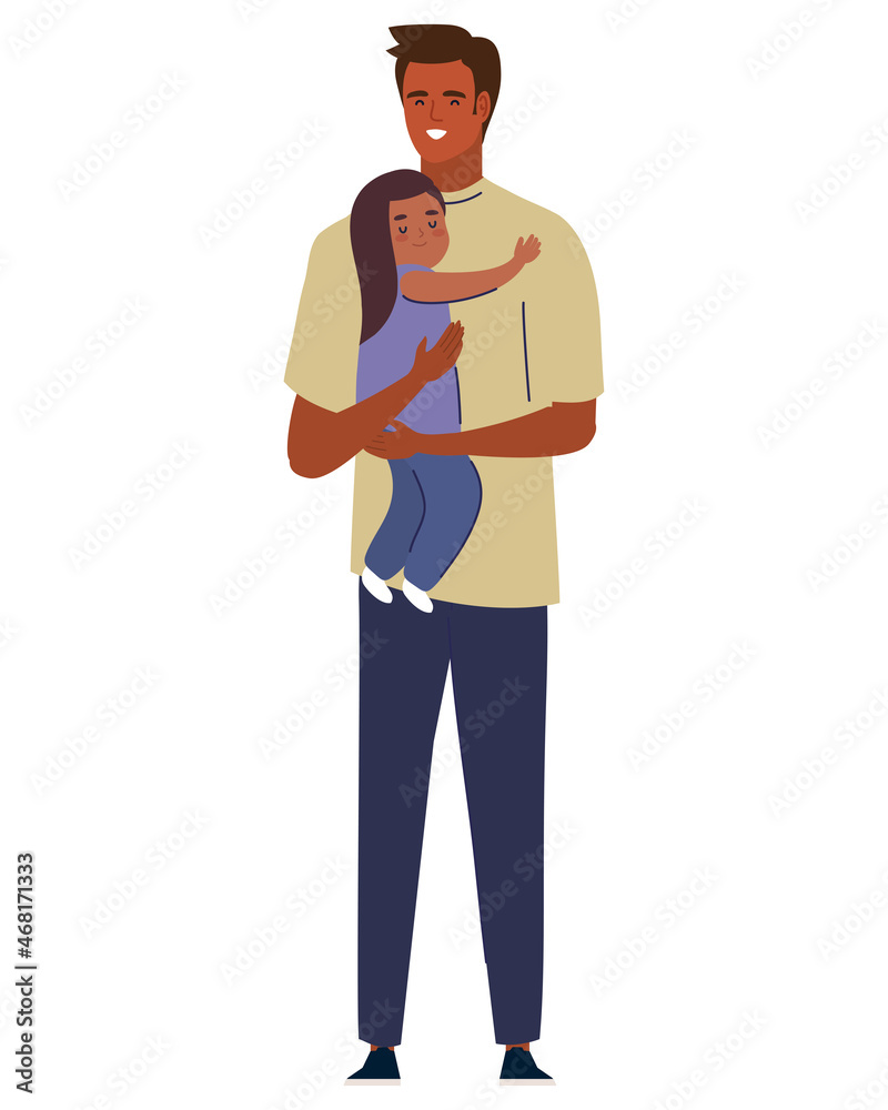 dad afro carrying daughter dad afro carrying daughter