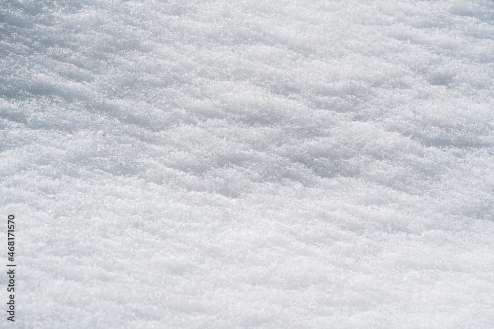 Winter background with close up of fine textured snow
