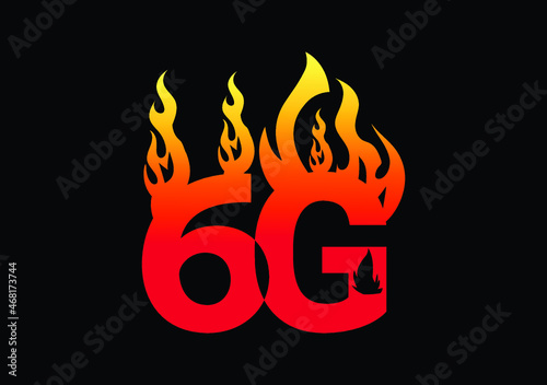 Fire 6G Letter Logo And Icon Design Template