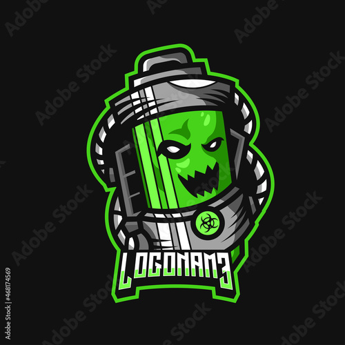 toxic mascot logo illustration