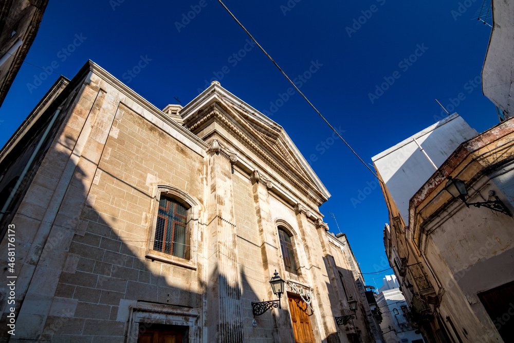 Old building, street view in Puglia, Italy, Brindisi region