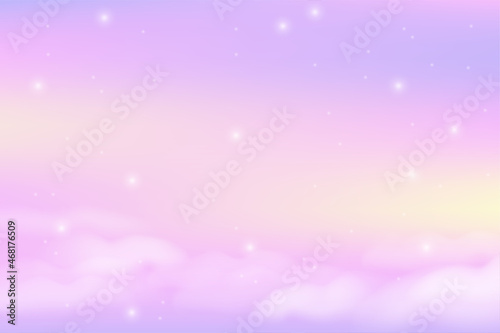 Galaxy fantasy background with pastel colors © EcodoDesign