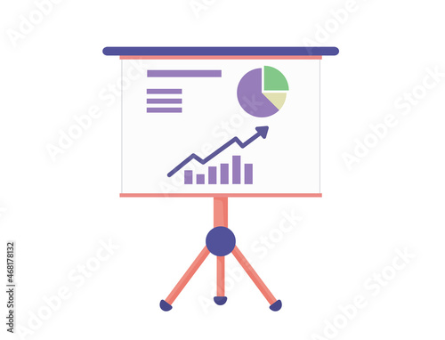 Digital graph data. Financial audit report document, marketing research for business management concept. Dashboard