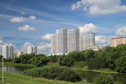 pond in the city