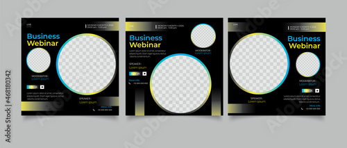 Webinar business conference social media post
