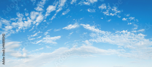 panorama blue sky with white cloudy