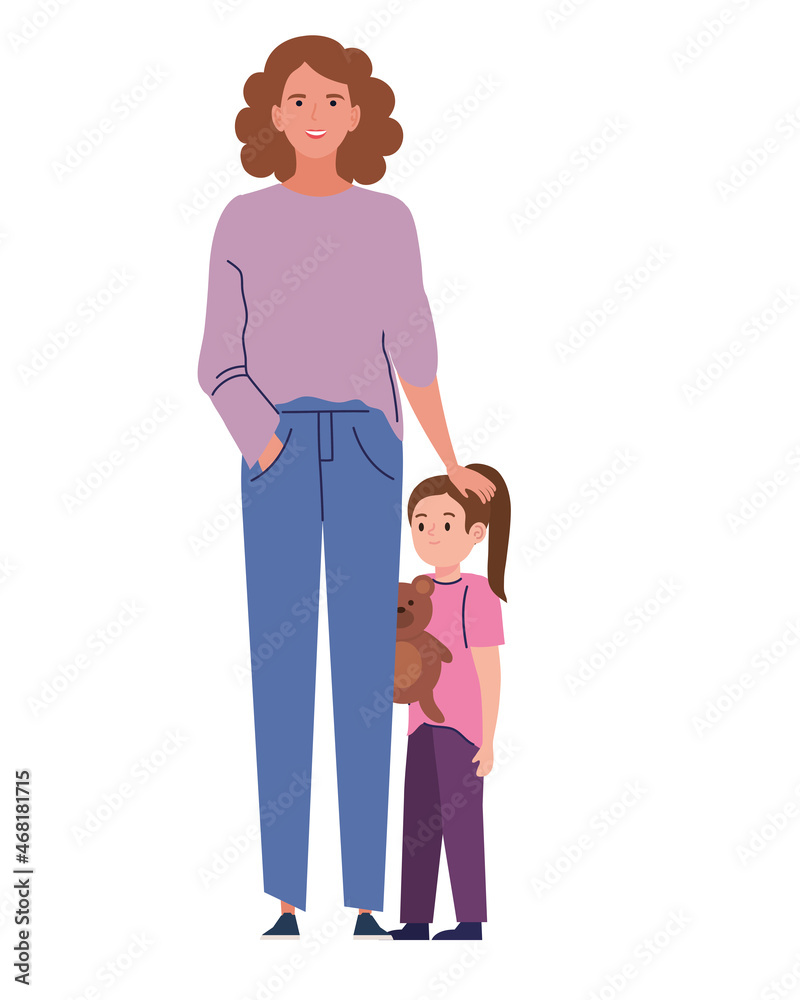 Fototapeta premium mother with daughter