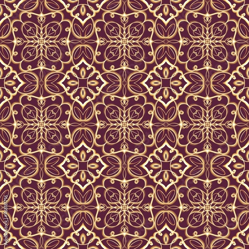 Seamless ornamental background pattern for textile design, fabric prints, wallpapers and digital backgrounds.