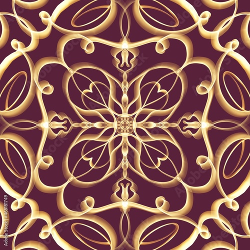 Seamless ornamental background pattern for textile design, fabric prints, wallpapers and digital backgrounds.