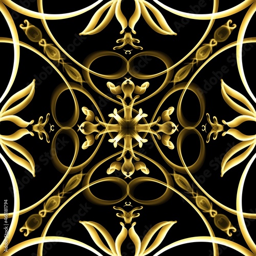 Seamless ornamental background pattern for textile design, fabric prints, wallpapers and digital backgrounds.