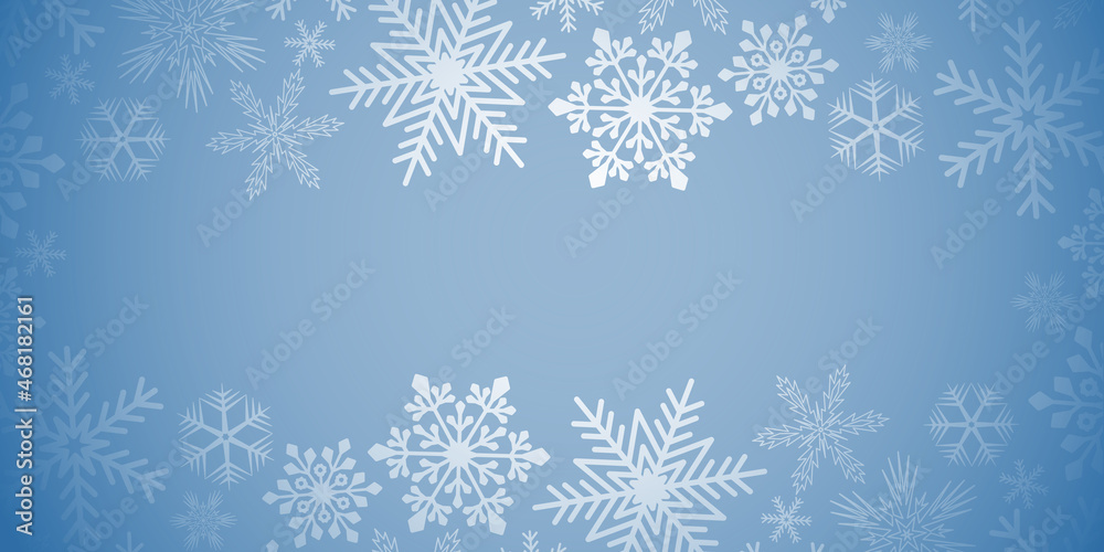 Christmas background with snowflake and gradient, winter background for invitation, greeting card and banner