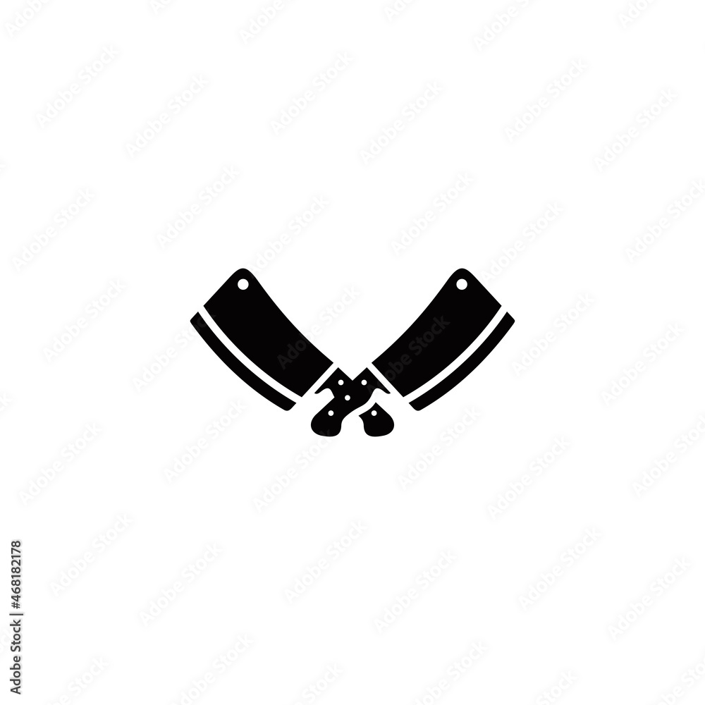 Cleaver knife simple flat icon vector illustration Cleaver knife simple flat icon vector illustration