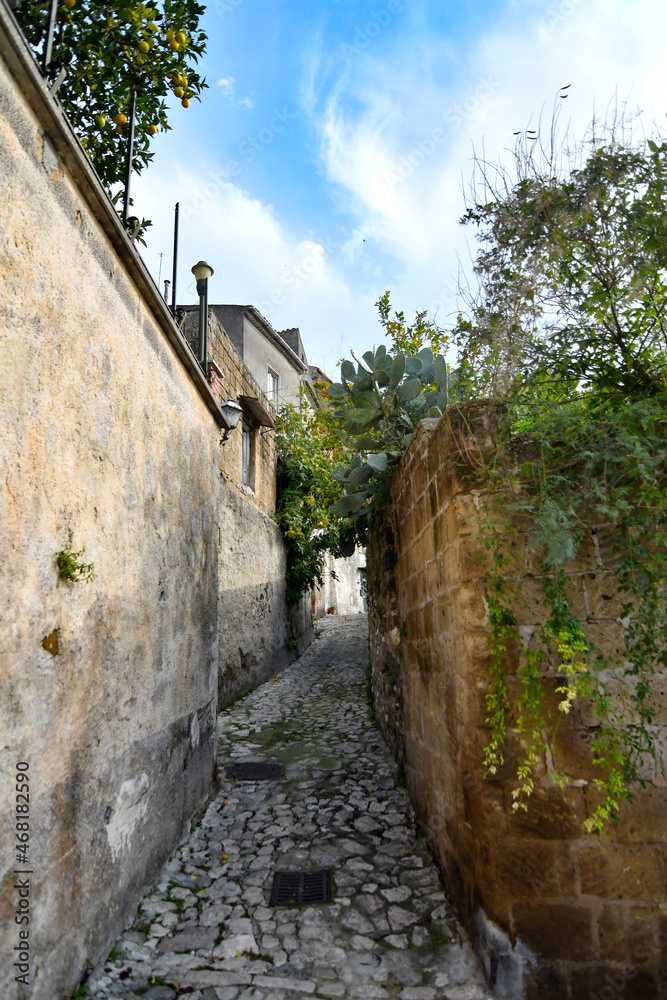 A narrow street in Caiazzo, a small village in the mountains of the province of Caserta, Italy. A narrow street in Caiazzo, a small village in the mountains of the province of Caserta, Italy.