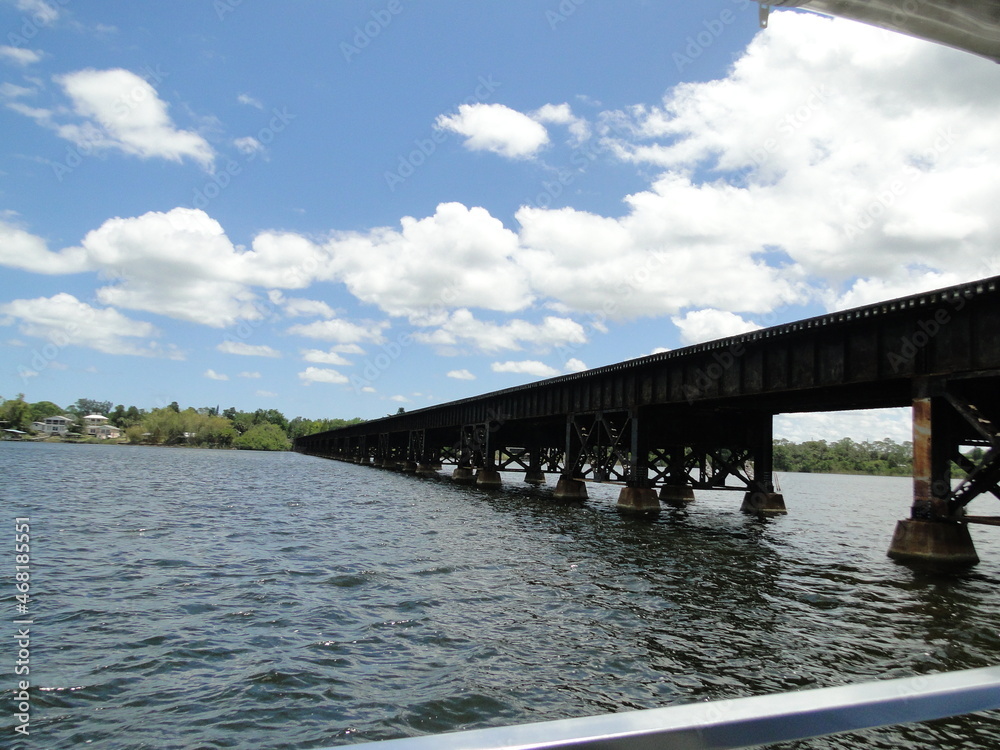 train bridge over water