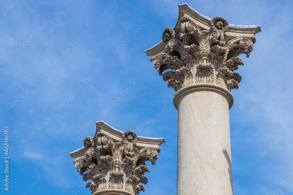 close up of the columns at the National Arboretum
