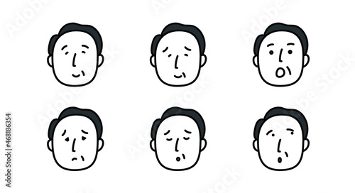 おじさんの顔のイラスト