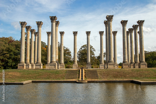 Photography Old columns from the US Capitol at the National Arboretum