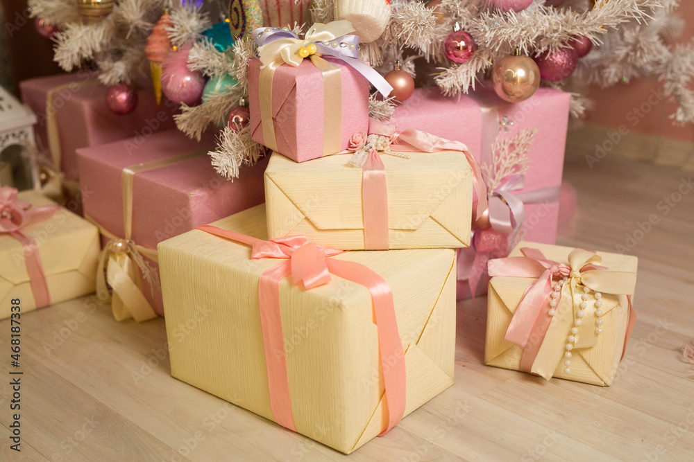 christmas gifts under the tree at the holiday christmas gifts under the tree at the holiday