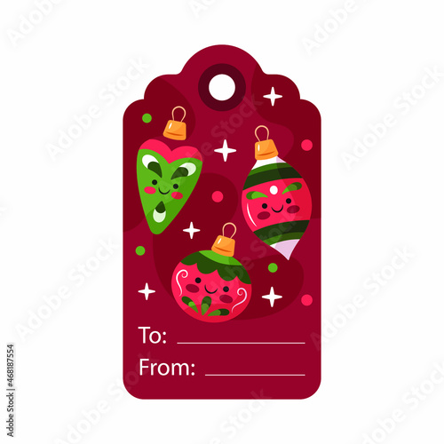 christmas card labels holiday ornament