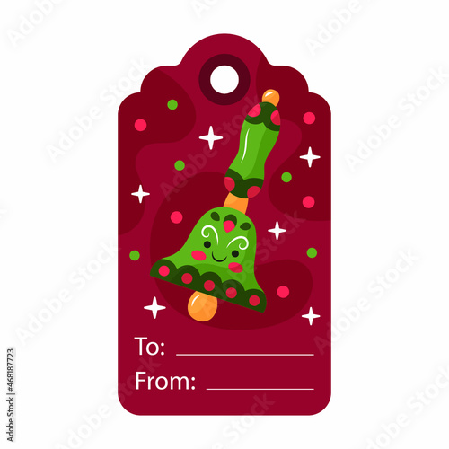 christmas card labels holiday ornament