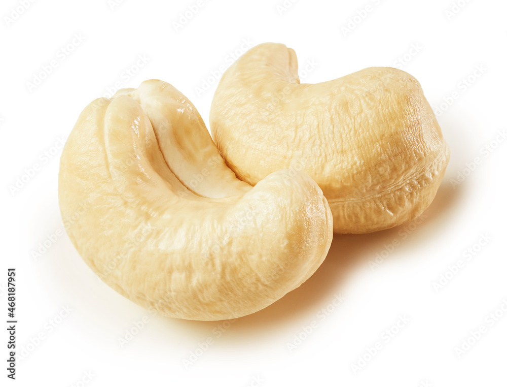 Cashew nuts isolated on white background Cashew nuts isolated on white background