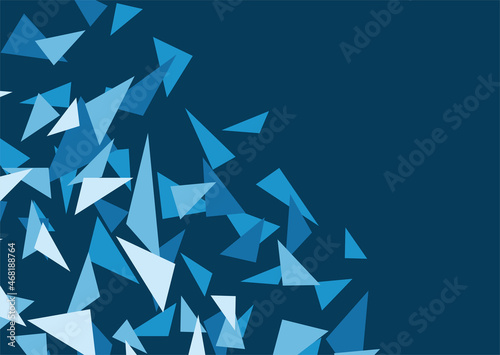 Abstract background with irregular blue triangle line pattern