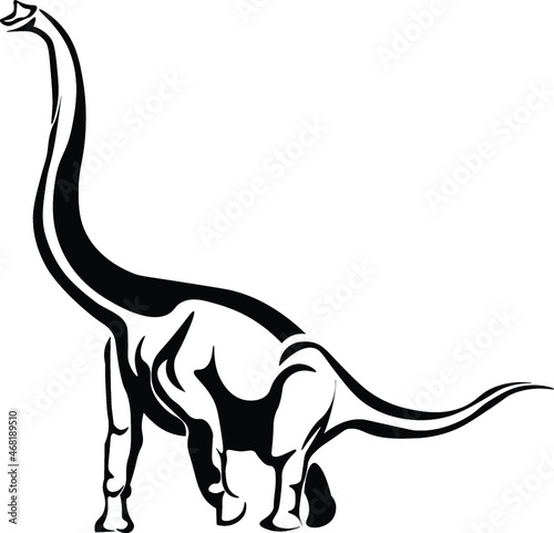 Brachiosaurus Dinosaur Dino Illustration Vector