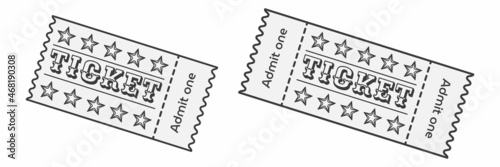 Set of ticket. Blank Template Tickets. vector