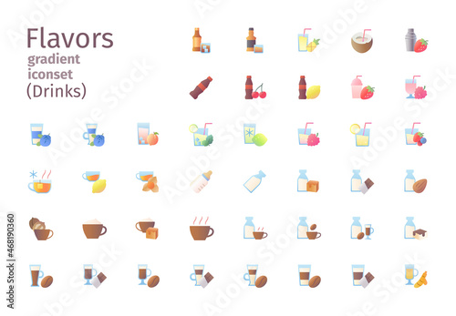 Flavors gradient iconset (Drinks)