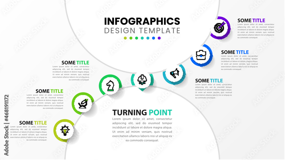 Obraz premium Infographic design template. Creative concept with 7 steps