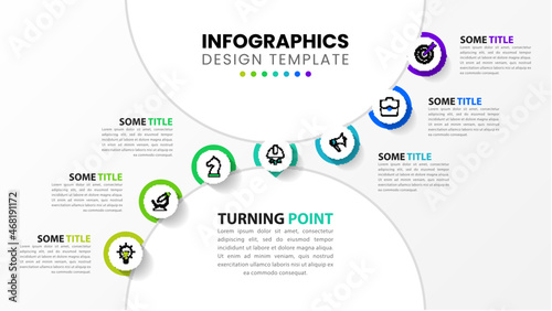 Infographic design template. Creative concept with 7 steps