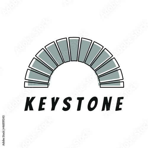 Modern typography keystone logo applied for brand and fashion logo design inspiration. photo
