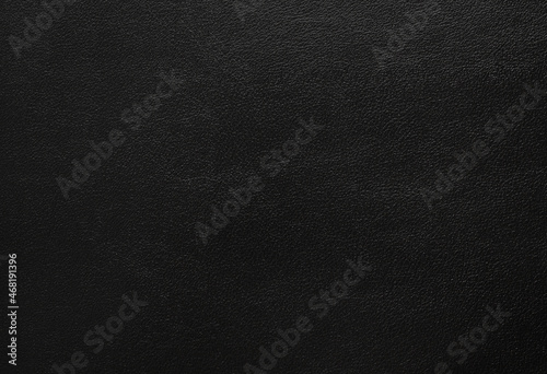 black artificial leather with waves and folds on PVC base