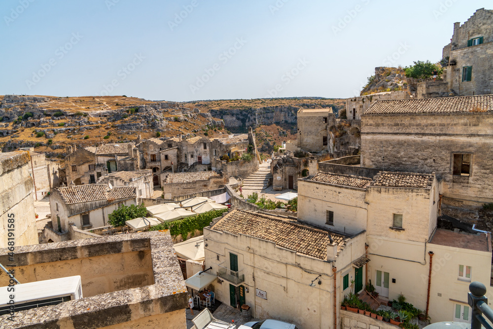 View at the old town - Sasso Caveoso - of Matera, Basilicata, Italy 