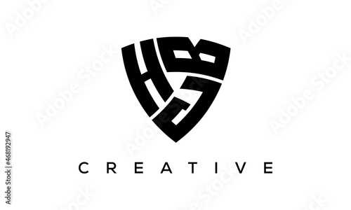 HJB letters logo, security Shield logo vector photo