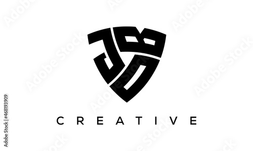 JOB letters logo, security Shield logo vector
