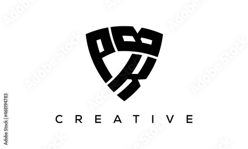 PKB letters logo, security Shield logo vector