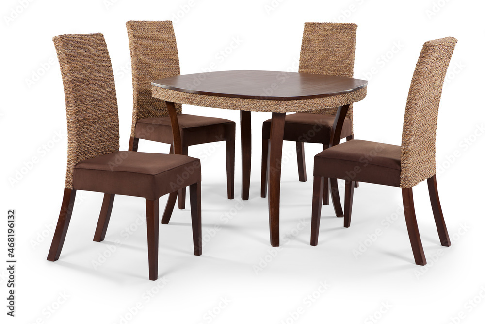 modern dining table isolated on white background modern dining table isolated on white background